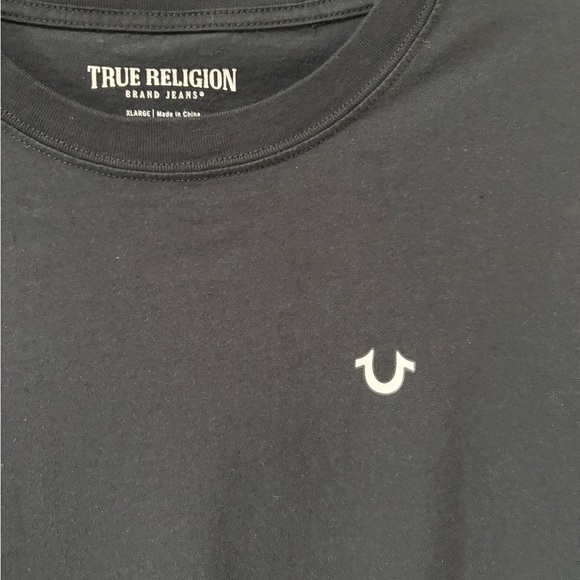 True Religion Black Men's T-Shirt size XL - Picture 2 of 4